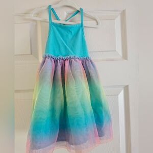 Cat & Jack Rainbow Dress - Blue and Multicolor